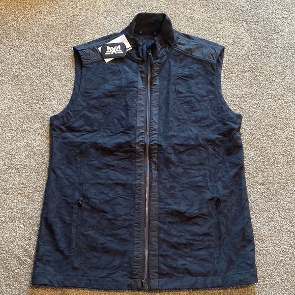 NWT PXG MENS DARKNESS HIGH COLLAR GOLF PUFFER VEST SIZE SMALL MADE IN ITALY - Picture 2 of 7
